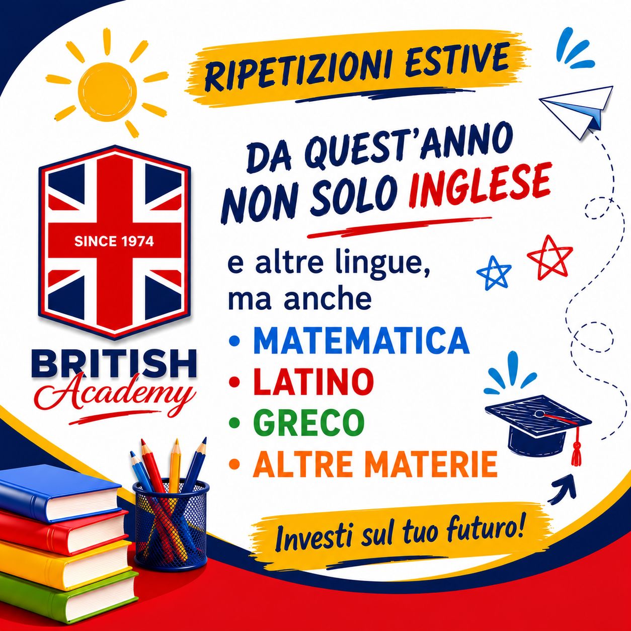 Ripetizioni Estive - inglese, matematica, latino, greco e altre materie